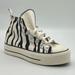 Converse Shoes | Converse Chuck Taylor All Star High Top Green Zebra Print Women's Shoes Sz 9.5 | Color: Green/White | Size: 9.5