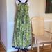 Free People Dresses | Free People Lime Green And Navy Wildlife Print Low Back Dress Lined W/Navy Trim | Color: Blue/Green | Size: Xs