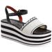 Kate Spade Shoes | Kate Spade New York Highrise Spade Wedge Sandals Brand New In Box | Color: Black/White | Size: 9.5