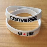 Converse Accessories | Converse All Star Rubber Bracelet White Black Bangle 2 Set Wristbands | Color: Black/White | Size: Os