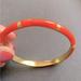 J. Crew Jewelry | J Crew Bangle Bracelet With Coral/Orange Color And Gold Tone Accents | Color: Gold/Orange | Size: See Photos
