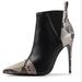 Gucci Shoes | Gucci Daisy Python Cap Toe Heel Ankle Bootie | Color: Black/Gray | Size: 6.5