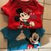 Disney One Pieces | Mickey- Disney Baby Onesies Size 6/9 Mo - 2 Pieces | Color: Blue/Red | Size: 6-9mb