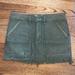 Free People Skirts | Free People Olive Green Cargo Denim Skirt | Color: Green | Size: 26