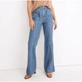 Madewell Jeans | Madewell Denim Pull On Loose Flare Pants Jeans Elastic Waist | Color: Blue | Size: Xs