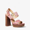 Michael Kors Shoes | Michael Kors Summer Leather And Logo Platform Sandal Brand New No Box | Color: Pink | Size: 8