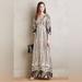 Anthropologie Dresses | Anthropologie Maeve Nami Maxi Silk Blend Kimono Style Dress Size 4 | Color: Black/Cream | Size: 4