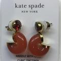 Kate Spade Jewelry | Kate Spade New Coral Hoop Earrings | Color: Gold/Red | Size: 1-1/8" Drop