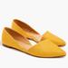 J. Crew Shoes | J. Crew Zoe Sueded D'orsay Flats | Color: Yellow | Size: 9