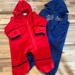 Columbia One Pieces | Lot Of 2 Columbia Sportwear/Oshkosh Baby/Toddler Fleece Suits - Size 6-12 Mos. | Color: Blue/Red | Size: 12mb