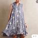 Anthropologie Dresses | Anthropologie Isabella Sinclair Blue Floral High Low Dress | Color: Blue | Size: Xs