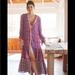 Anthropologie Dresses | Anthropologie Tiered Plaid Maxi Dress | Color: Pink/Purple | Size: S