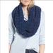 Free People Accessories | Blue Knit Scarf Chenille Love Bug Cowl Scarf | Color: Blue | Size: Os