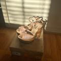 Free People Shoes | Free People Rendezvous Platform Clog Natural | Color: Cream/Pink | Size: 6.5