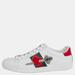 Gucci Shoes | Gucci White Leather Ace Embellished Low Top Sneakers Size 39 | Color: White | Size: 39