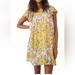 Free People Dresses | Free People Yara Printed Mini Dress. Never Worn. | Color: White/Yellow | Size: M