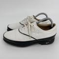 Nike Shoes | Nike Air 305266 101 Women's Soft Spike White Black Leather Golf Shoes Sz 6.5 | Color: Black/White | Size: 6.5