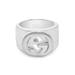 Gucci Jewelry | New 100% Authentic Gucci Ring 479229 It 8 Gg Silver Sv925 Interlocking Gg Us 4.5 | Color: Silver | Size: 4.5