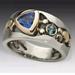 Anthropologie Jewelry | - 9.25 Sterling Siver & 18k Gold With Sapphires & Emeralds Size 9 | Color: Gold/Silver | Size: 7