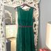 Anthropologie Dresses | Anthropologie Green Silk Ruffle Dress | Color: Green | Size: 6