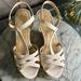 Jessica Simpson Shoes | Jessica Simpson White Strapped Wedges | Color: White | Size: 9