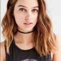 Free People Jewelry | Free People Allie Black Leather Choker Necklace | Color: Black | Size: Os