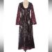 Zara Dresses | New! Zara Limited Edition Sequin Maxi Dress Burgundy Maroon Red Sz S | Color: Purple/Red | Size: S