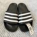 Adidas Shoes | Adidas Adilette Aqua Slides | Color: Black/White | Size: 9