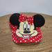 Disney Accessories | Disney Minnie Mouse Polka Dot Visor W/Ears | Color: Red | Size: Osg