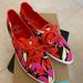 Kate Spade Shoes | Keds Kate Spade Size 5 Red Floral Sneakers New | Color: Red | Size: 5