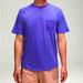 Lululemon Athletica Shirts | Lululemon Logo Ventilated Lightweight Pocket Gym Hiking Athletic Tee T-Shirt Nwt | Color: Blue/Purple | Size: L