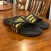 Adidas Shoes | Adidas Adissage Slides Sandals Shoes Black Gold Eg6517 Men’s Size 12 | Color: Black/Gold | Size: 12