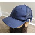 Carhartt Accessories | Carhartt Solid Navy Mesh Back Trucker Hat Snapback Adjustable Os Cap Breathable | Color: Blue | Size: Adjustable