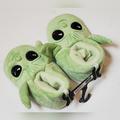 Disney Shoes | Disney Star Wars The Mandalorian Baby Yoda Kid's Slippers With Grippers Size 7/8 | Color: Black/Green | Size: M 7/8