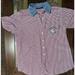 Disney Tops | Disney Classics Bambi Plaid Short Sleeve Button Up Collared Shirt Women Xl | Color: Red | Size: Xl