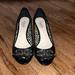 Coach Shoes | Coach Peep Toe Wedge Shelby Shoe. Size 7b | Color: Black | Size: 7