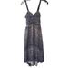 Free People Dresses | Free People Pretty Little Liars Dress High Low Printed Layered Black Tan Purple | Color: Black/Tan | Size: S