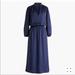 J. Crew Dresses | J.Crew Drapey Cinched-Waist Dress Navy Color Size 10 | Color: Blue | Size: 10