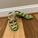 Anthropologie Shoes | Anthropologie Miss Albright Laurie Leather Sandals | Color: Green | Size: 8.5
