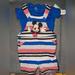 Disney Matching Sets | Brand New With Tag. Disney Baby Mickey Mouse Shorts Overalls Set Size 9-12 Mont | Color: Blue | Size: 9-12mb