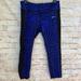 Nike Pants & Jumpsuits | Nike Dri-Fit Tights Blue Black Geometric Swirl Cropped Athletic Size Large L | Color: Black/Blue | Size: L