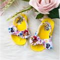 Disney Shoes | Disney Bambi Slide Sandals | Color: White/Yellow | Size: 5bb