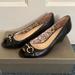 Coach Shoes | Coach Wedges With Peep Toe And Silver Bit | Color: Black | Size: 9.5