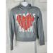 American Eagle Outfitters Tops | American Eagle Seventy Seven Gray Heart Graphic Hooded Sweatshirt Womens Small S | Color: Gray | Size: S