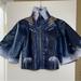 Disney Costumes | Disney Descendants Evie Blue Faux Leather Cape Jacket Girls Size Small (4-6) | Color: Blue | Size: Small