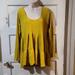 Anthropologie Tops | Anthropologie Maeve Long Sleeve Waffle Knit Babydoll Top Small | Color: Yellow | Size: S