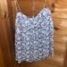 American Eagle Outfitters Tops | Floral Tank Top | Color: Blue/Tan | Size: L