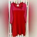 Kate Spade Dresses | Kate Spade Women’s Size Small Pink And Red Sweater Dress With Bow | Color: Pink/Red | Size: S