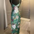 Zara Dresses | Floral Maxi Midi Dress Perfect For Summer | Color: Green | Size: Xs