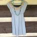 Anthropologie Dresses | Anthropologie Feather Bone M Gray Embroidered Tunic Dress Sash Tie Gauzy Boho | Color: Gray/Pink | Size: M
